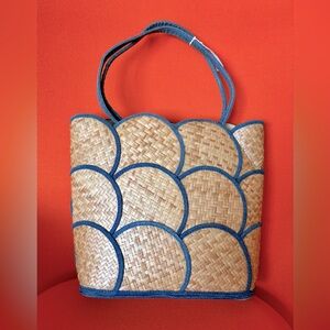 Poolside Brand Straw Beach Tote